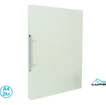 Pořadač LUMA A4 diagonální 2 kroužkový čirý