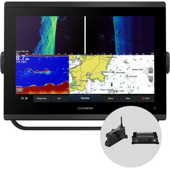 Echolot Akční Set Garmin Sonar Mapový Plotter GPSMAP 1223xsv + LiveScope Plus LVS34 + GLS10 Box