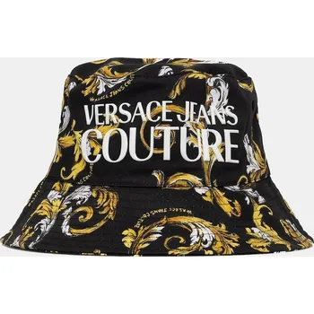 Klobouk Bavlněný klobouk Versace Jeans Couture dámská, černá barva, 78HAZK06 ZG364 78HAZK06.ZG364 99A, vel. S