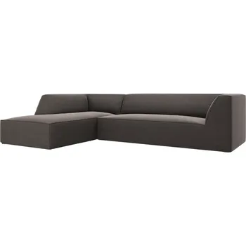 Pohovka Micadoni Sametová rohová pohovka Ruby 273 cm, levá