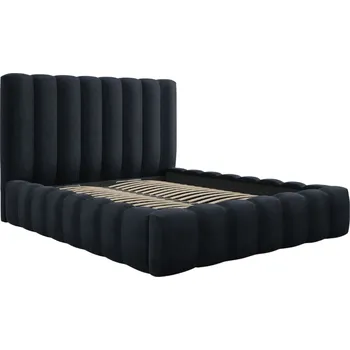 Postel Micadoni Sametová postel Kelp 140 x 200 cm s úložným prostorem