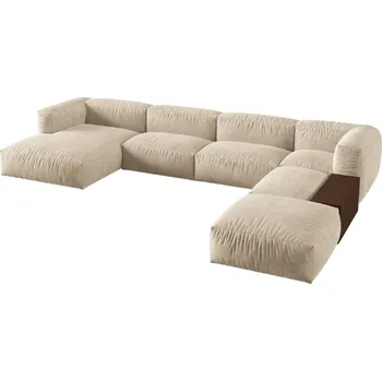 Pohovka Micadoni Sametová rohová pohovka Martina 406 cm, pravá