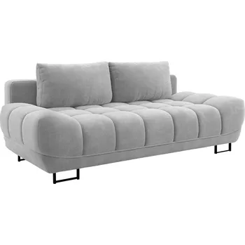 Pohovka Windsor & Co Světle šedá sametová rozkládací pohovka Cirrus 215 cm