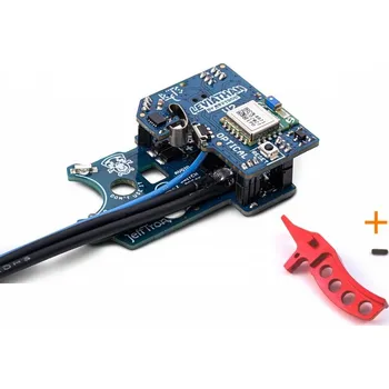 Airsoft JeffTron JeffTron LEVIATHAN V2 Optical (do pažby) + CNC spoušť CURVED - Červená
