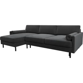 Pohovka Micadoni Sametová rozkládací pohovka Scott 212 cm, levá