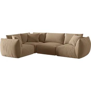 Pohovka Micadoni Sametová rohová pohovka Chris 295 cm, levá