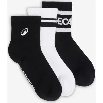 Pánské ponožky DECATHLON Kotníkové ponožky 3 páry 43/46 BÍLÁ|ČERNÁ