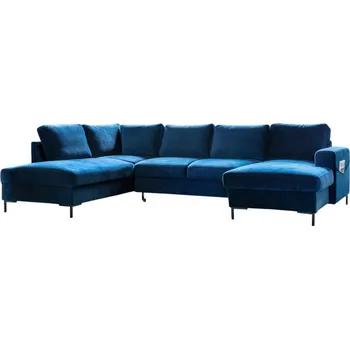 Pohovka Miuform Sametová rozkládací pohovka Lofty Lilly 303 cm, levá