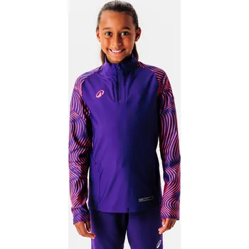 Dámská mikina KIPSTA Dětská mikina se zipem u krku Club Wavy 12 LET FIALOVÁ|RŮŽOVÁ