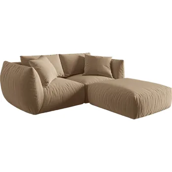 Pohovka Micadoni Sametová rohová pohovka Chris 220 cm, levá/pravá