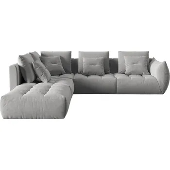 Pohovka Micadoni Sametová rohová pohovka Bloom 316 cm, levá