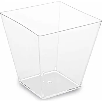 Fingerfood kelímek (PS) hranatý čirý 59 x 59 x 54 mm 100 ml