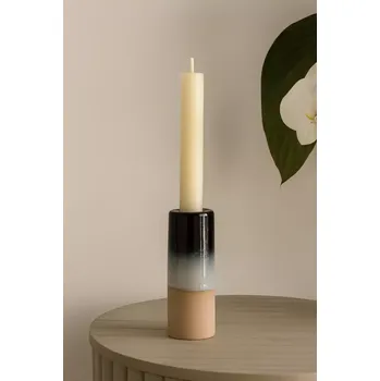 Svícen House Nordic Kandelaar Lago, keramický svícen, 15x5 cm, modro-hnědý