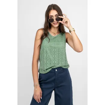 Vero Moda dámské krajkové tílko Maya Tank zelené Velikost: S