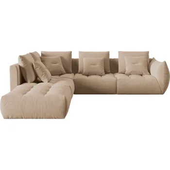 Pohovka Micadoni Sametová rohová pohovka Bloom 316 cm, levá