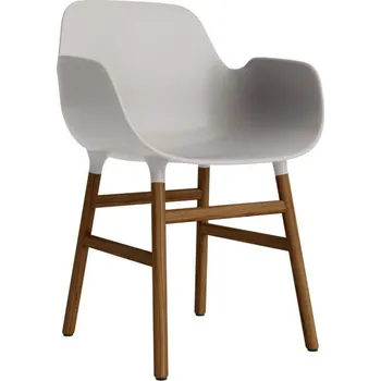 Jídelní židle Normann Copenhagen Židle Form s područkami, warm grey/walnut
