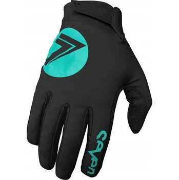 Moto rukavice SEVEN RUKAVICE ZERO COLD WEATHER ČERNÉ / AQUA VELIKOST L