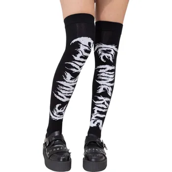 Dámské ponožky nadkolenky KILLSTAR x ICE NINE KILLS - INK Logo - Black