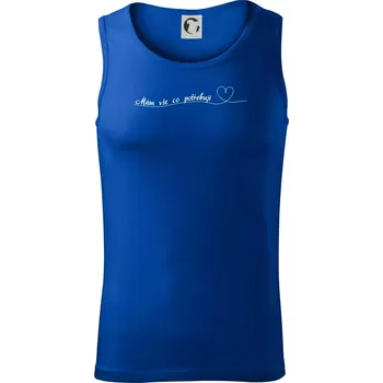 Srdce mám vše co potřebuji - Tílko pánské Core - 2XL ( Královská modrá )