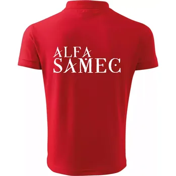 Pánská košile Alfa Samec - Polokošile pánská Pique Polo 203 - XL ( Červená )