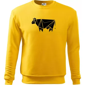 Pánská mikina Origami kráva z boku - Mikina Essential pánská - L ( Žlutá )