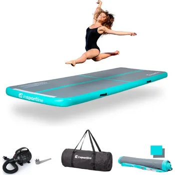 Žíněnka Insportline Airtrack Airstunt 300x100x10 cm šedá s elektrickou pumpou