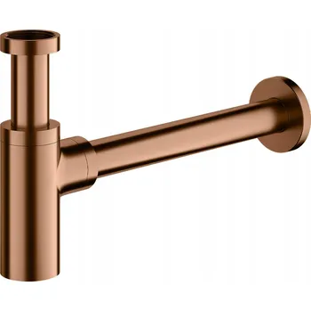 Sifon Dekorativní Umyvadlový sifon lahví, KARTÁČOVANÁ MĚĎ Omnires A186CPB