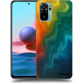Pouzdro na mobilní telefon Picasee silikonový průhledný obal pro Xiaomi Redmi Note 10 - Solar