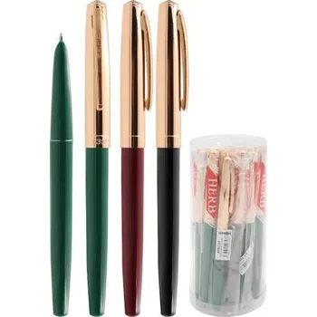 Čína, čínské kuličkové pero, čínská propiska 3 druhy - rukojeť černá modrá červená, Náplň pera číny 85 cm typ 4444 píše modře