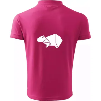 Pánská košile Origami kapybara - Polokošile pánská Pique Polo 203 - XL ( Purpurová )