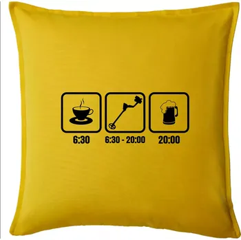 Polštář Káva detektor pivo - Polštář 50x50 - 50x50 - Pouze potah ( Žlutá )