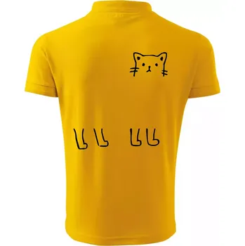 Pánská košile Kočka - pes - tygr -Dokresli zvíře - Polokošile pánská Pique Polo 203 - 5XL ( Žlutá )