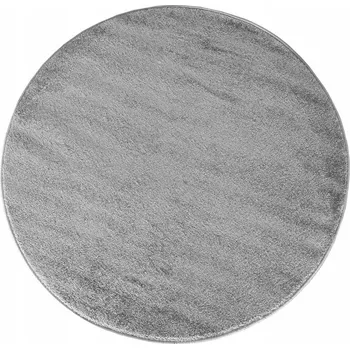 Koberec Kulatý hustý Koberec šedý Portofino 120 cm kruh
