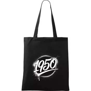 Narozeninovy ročník graffiti 1950 - Taška bavlněná - 42 x 38 cm ( Černá )
