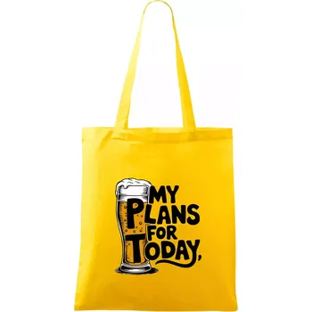 Pivo - my plans for today - Taška bavlněná - 42 x 38 cm ( Žlutá )