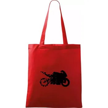 Nákupní taška Moto love - Taška bavlněná - 42 x 38 cm ( Červená )