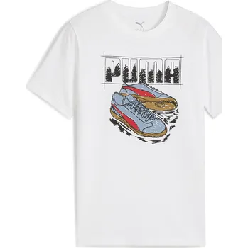 Chlapecké oblečení Dětské Tričko s krátkým rukávem PUMA GRAPHIC SNEAKER TEE B 68993902 – Bílá 176