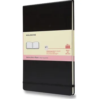 Blok Skicář Moleskine Watercolour Album - tvrdé desky - A4, černý