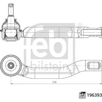 Čep řízení Hlava příčného táhla řízení FEBI BILSTEIN 196393