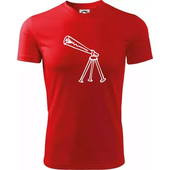 Pánské tričko Nebe - Dalekohled - Pánské triko Fantasy sportovní (dresovina) - XL ( Červená )