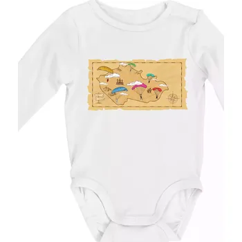 Kojenecké oblečení Paragliding v ČR - Body kojenecké s dlouhým rukávem - Dlouhý r. 6-12 měs ( Bílá )