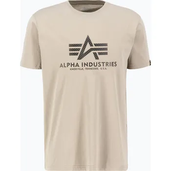 Pánská móda Pánské tričko Alpha Industries Basic T Carbon vintage sand