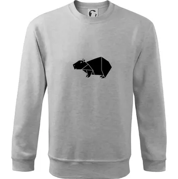 Chlapecké tričko Origami kapybara - Mikina Essential dětská - 146 cm/10 let ( Světlešedý Melír )