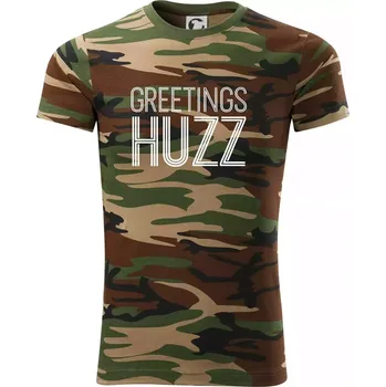Pánské oblečení Greetings HUZZ - Army CAMOUFLAGE - L ( Hnědý maskáč )