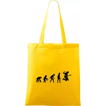 Evoluce kytarista - výskok - Taška bavlněná - 42 x 38 cm ( Žlutá )