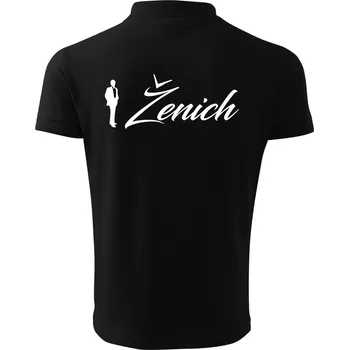Pánská košile Ženich psací - Polokošile pánská Pique Polo 203 - 4XL ( Černá )