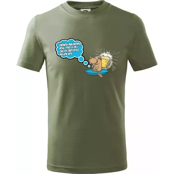 Žádnou malinovku, ale pivo - Tričko dětské bavlněné - 122 cm/6 let ( Khaki )