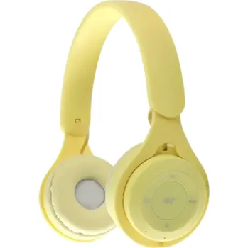 Sluchátka Bluetooth sluchátka Y08 5.0 Stereo headset přes uši Bezdrátová skládací sportovní a herní sluchátka pro Android i iOS s mikrofonem žlutá