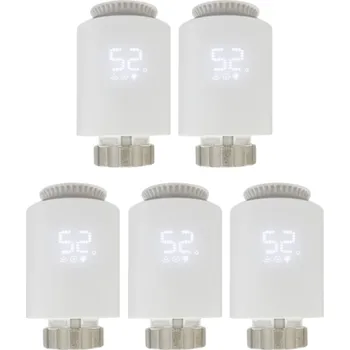 vypínač Sada 5 ks chytrých termostatických ventilů Tuya ZigBee Ovládání aplikací Týdenní plán Alexa Google Home Radiátor Regulace teploty