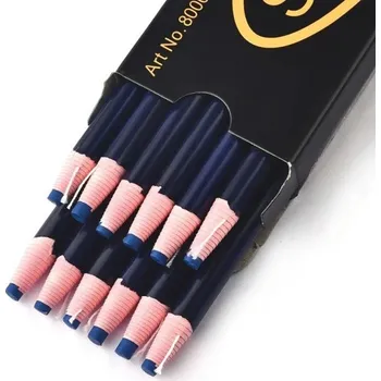 Pokrývka hlavy Sada 12 ks křídových šicích tužek 170 x 8,5 mm Mazatelné fixy na látky Patchwork Šicí značení DIY oděvy Vyšívací a krejčovské práce modrá